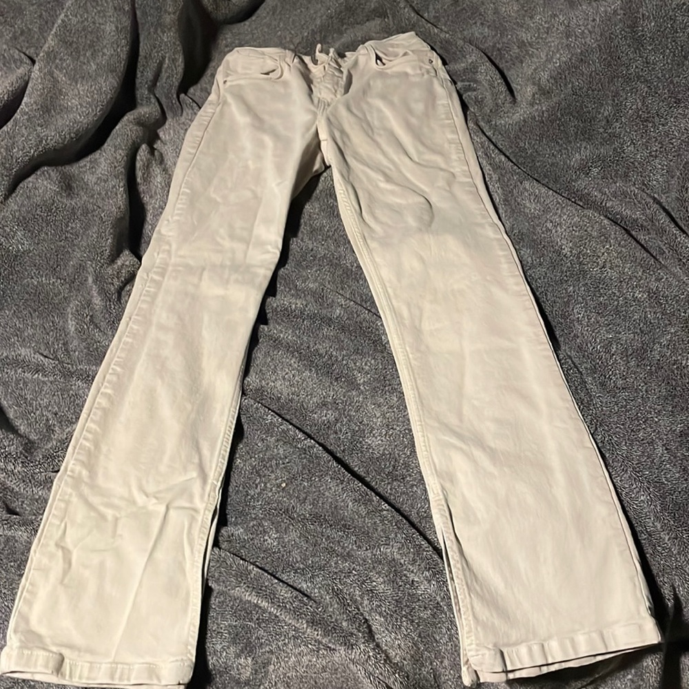 Zara tan split leg jeans